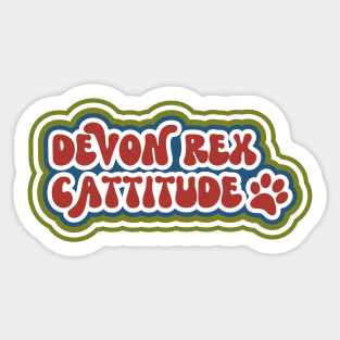 Devon Rex Cattitude Sticker